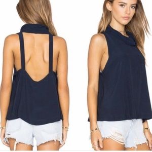 Cowl-neck Free People top with open back in L